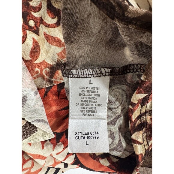 Vintage Dressbarn Beaded Neckline Sleeveless Blouse Y2K Boho Size L - Picture 7 of 9